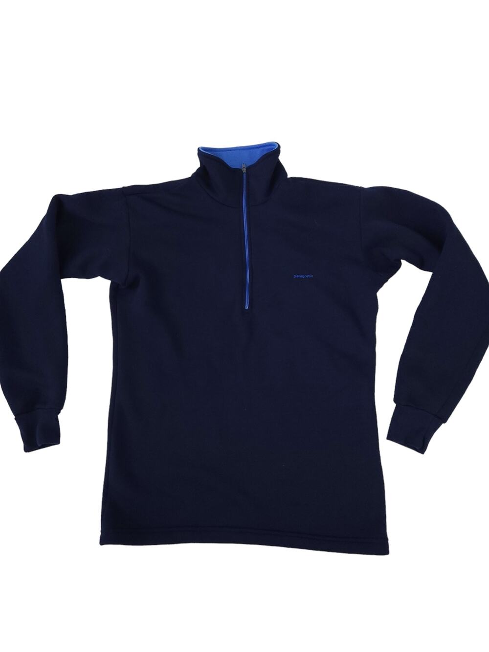 RARE Vintage Patagonia Capilene Quarter Zip Pullover Small Women Navy Blue